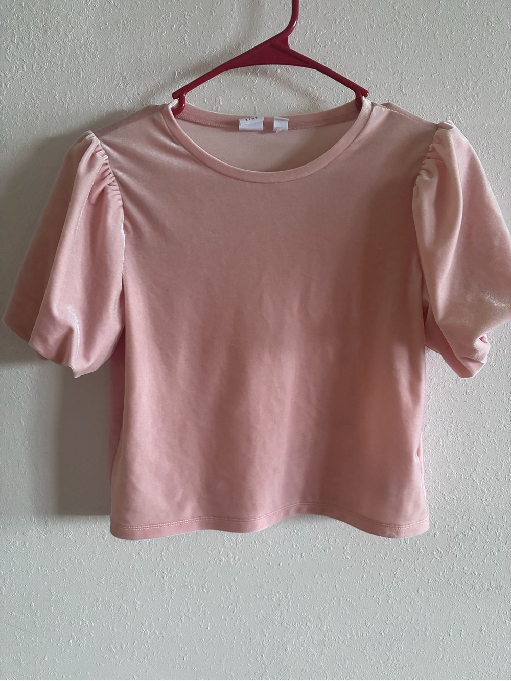 Kids Puff Sleeve Tee - Light Pink
